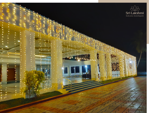 Beautiful lighting ambiance at Sri Lakshmi Convention