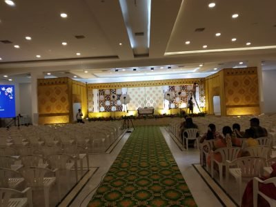 Multiple angles of the spacious hall at Sri Lakshmi Convention